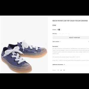 Converse JW Anderson purple sneaker, us7.5